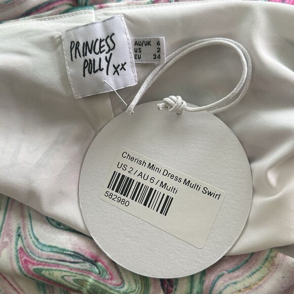 NWT Princess Polly 2 Cherish Mini Dress Multi Swirl - Picture 5 of 13